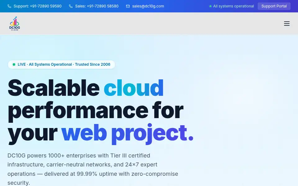 Screenshot of dc10g.com