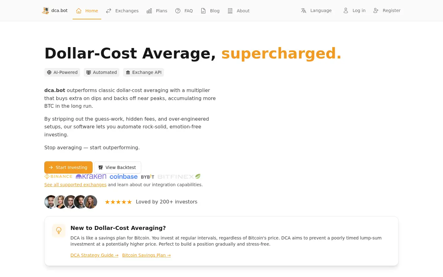 Screenshot of dca.bot
