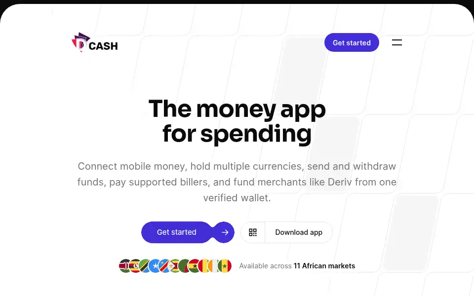 Screenshot of dcash.africa