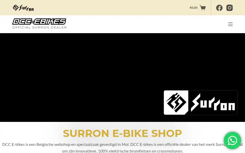 Screenshot of dcc-ebikes.be