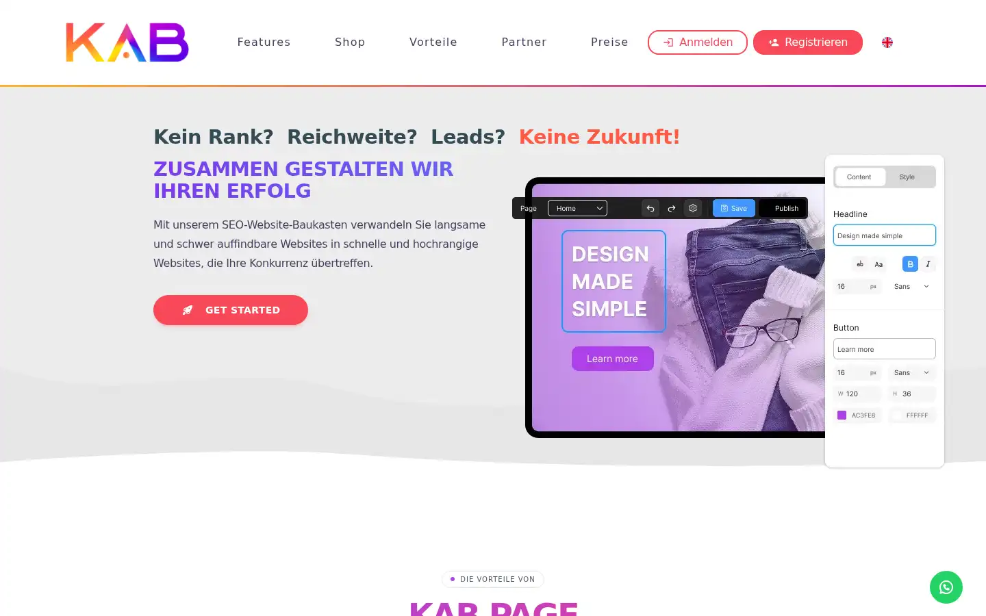 Screenshot of de.kab.page