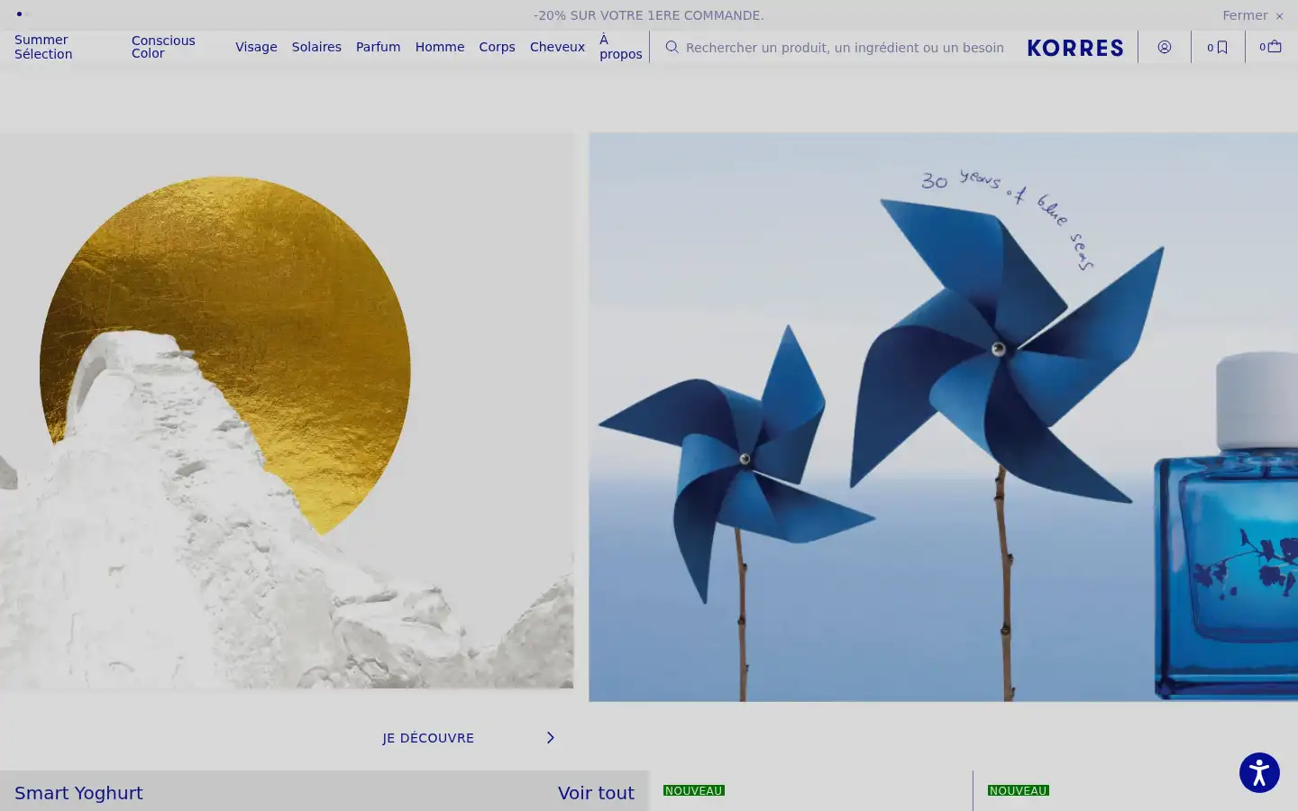 Screenshot of de.korres.com