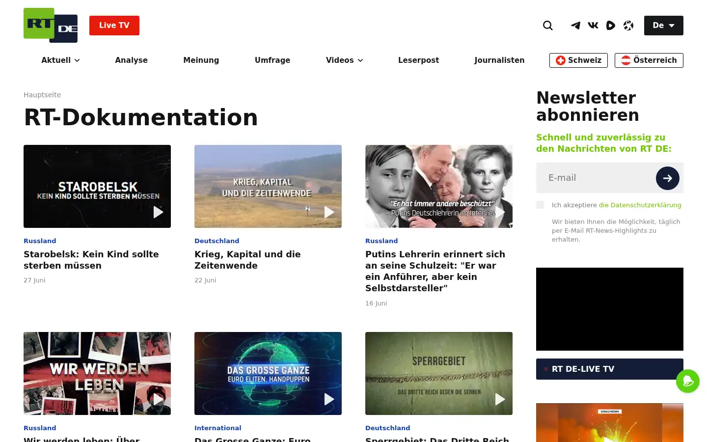 Screenshot of de.rt.com