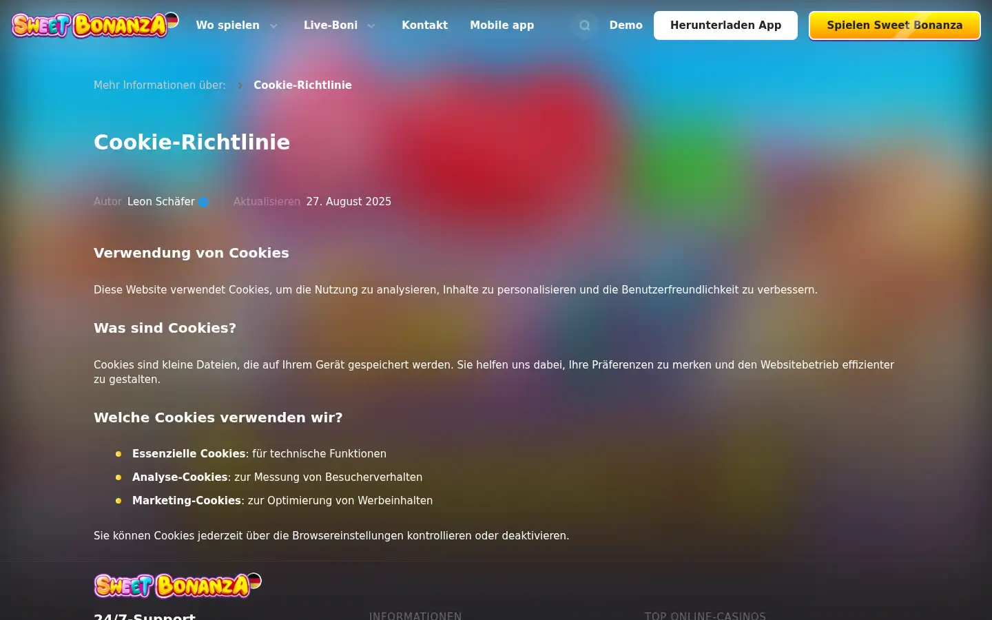 Screenshot of de-sweetbonanza.de