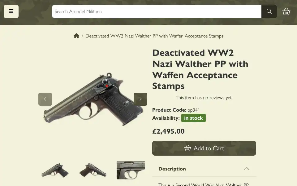 Screenshot of deactivated-guns.co.uk