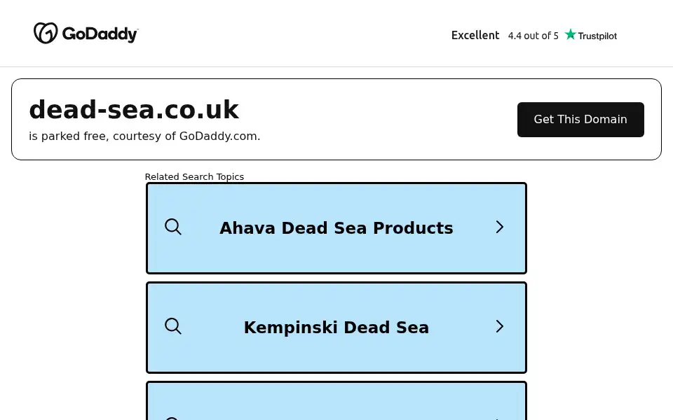Screenshot of dead-sea.co.uk