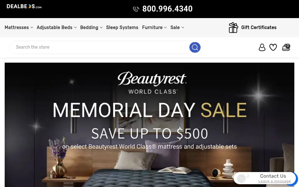 Screenshot of dealbeds.com