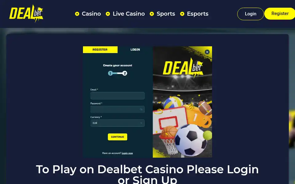 Screenshot of dealbet.co.uk