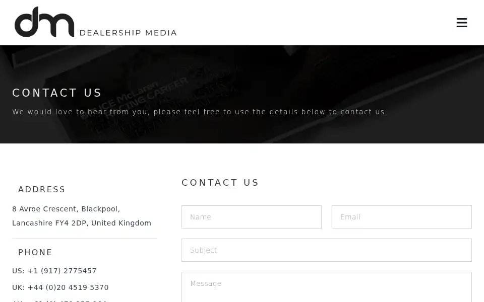 Screenshot of dealershipmedialtd.com