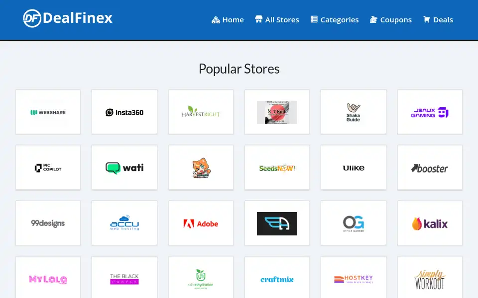 Screenshot of dealfinex.com