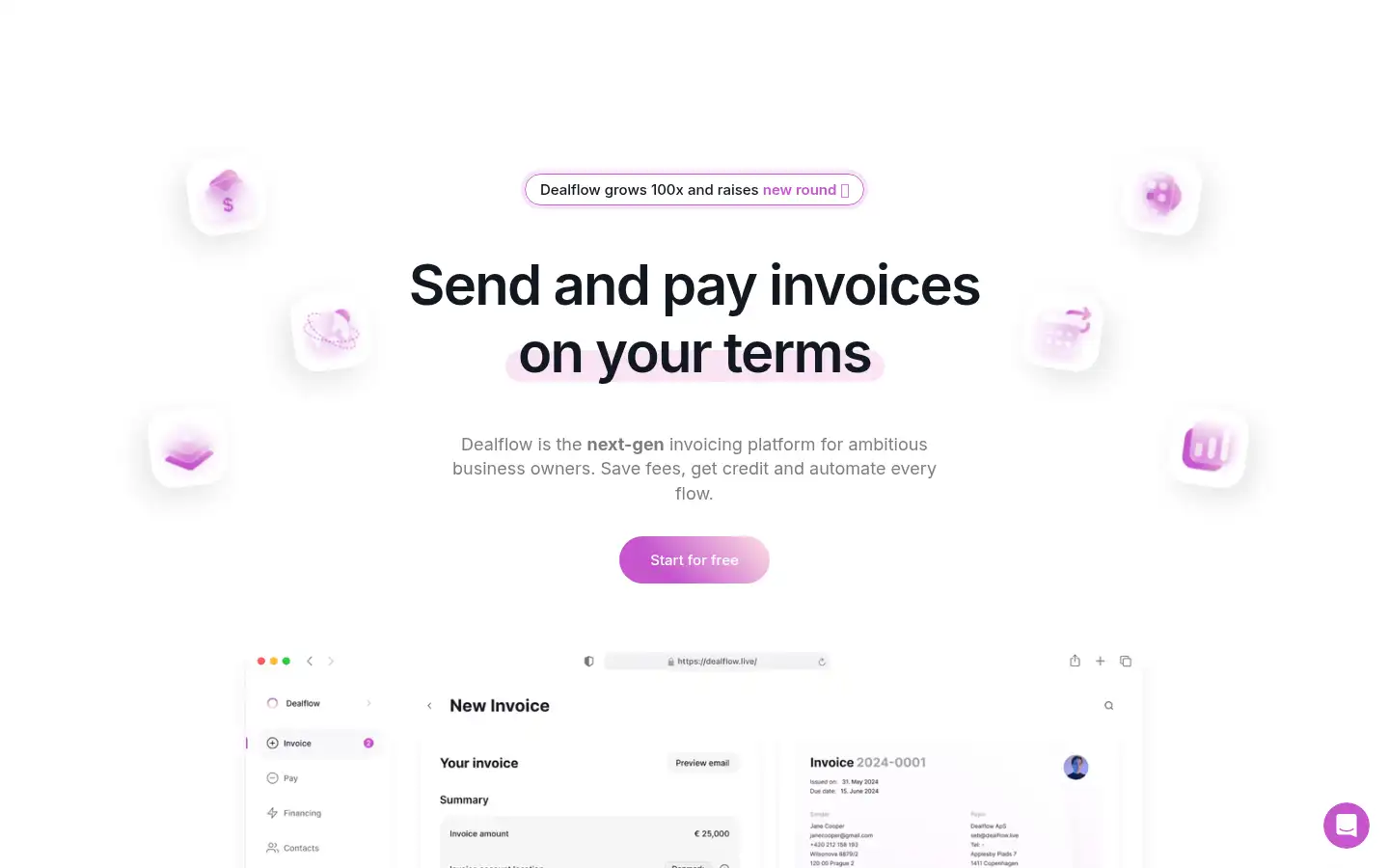 Screenshot of dealflow.live