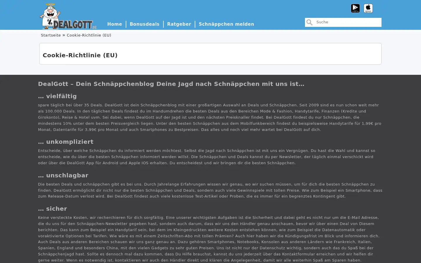 Screenshot of dealgott.de