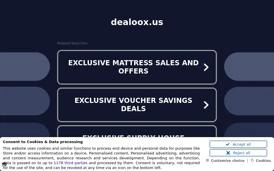 Screenshot of dealoox.us