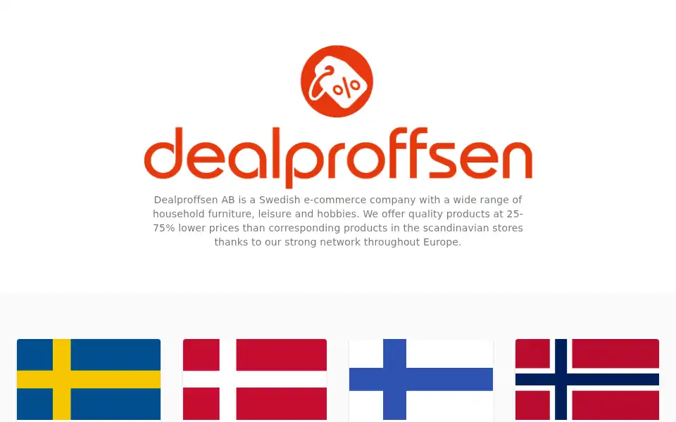 Screenshot of dealproffsen.nu