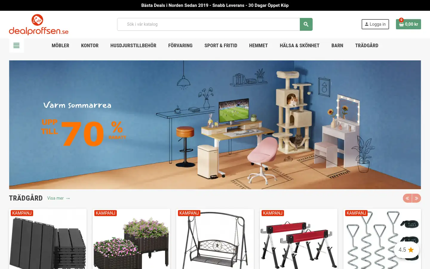 Screenshot of dealproffsen.se