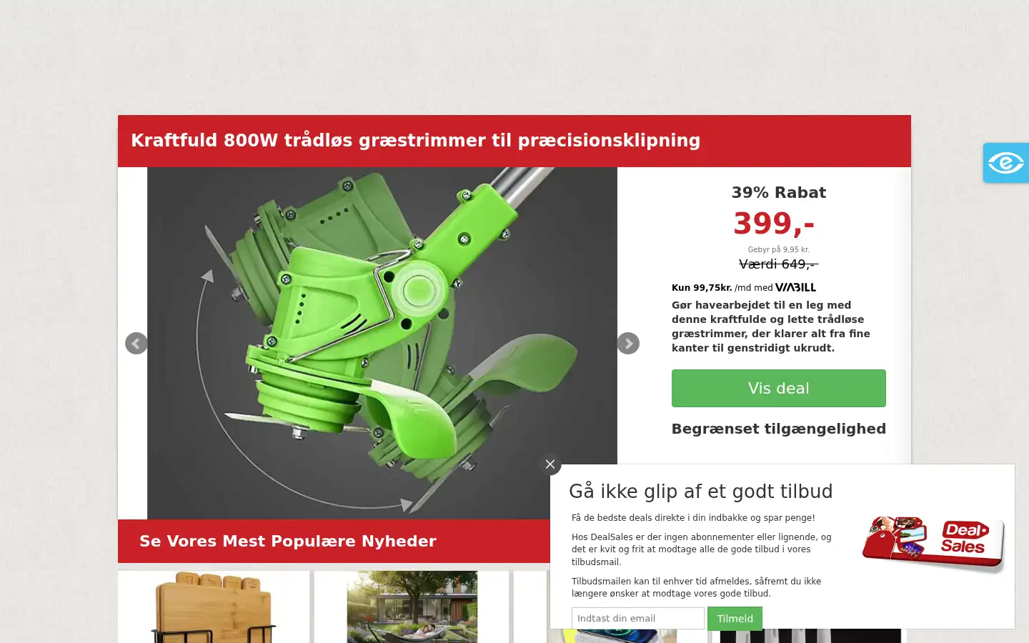 Screenshot of dealsales.dk