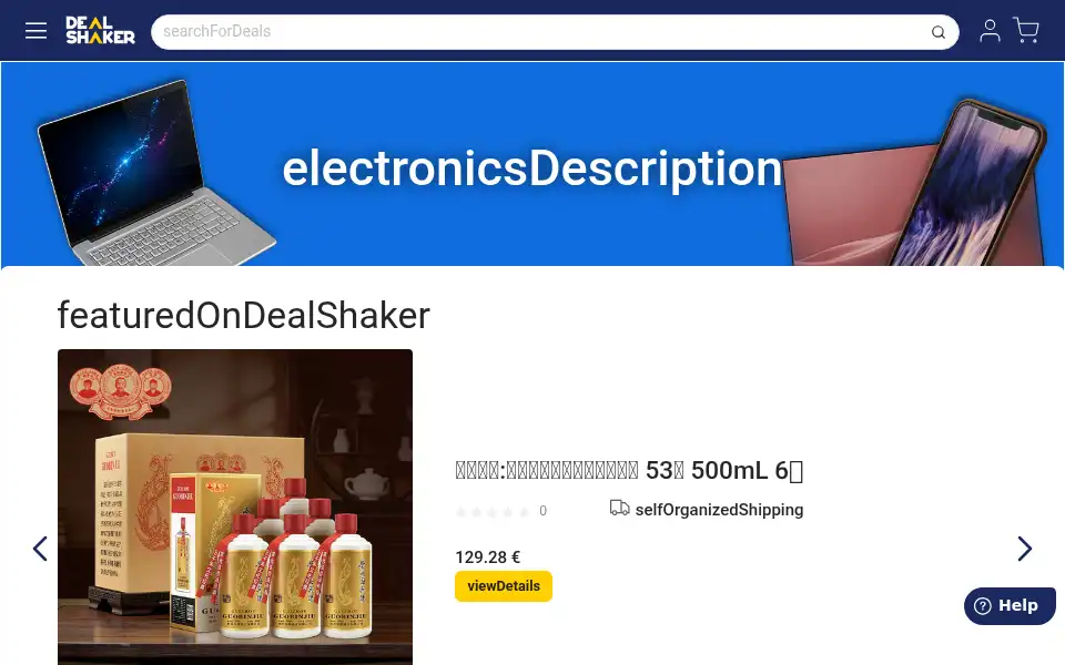 Screenshot of dealshaker.com