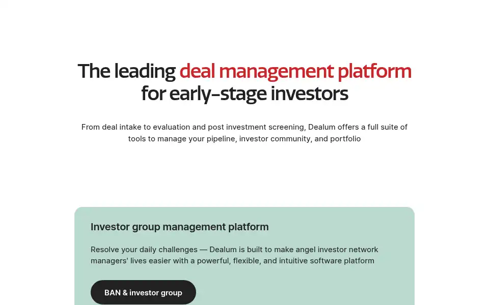 Screenshot of dealum.com