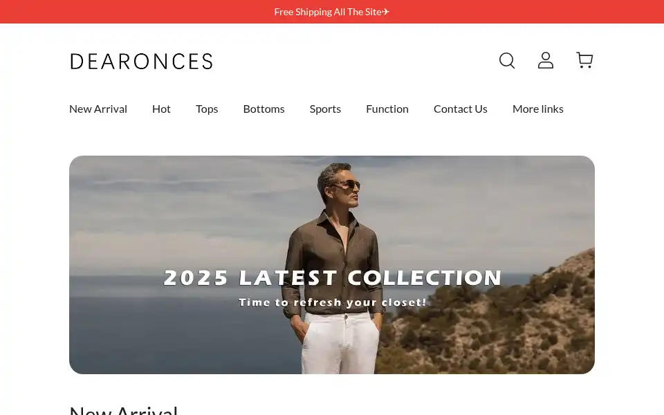Screenshot of dearonces.com