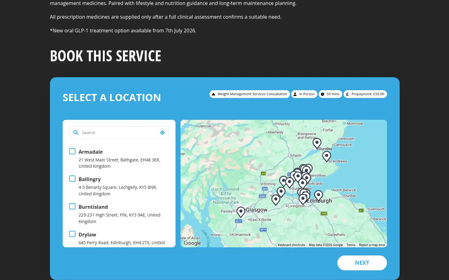 Screenshot of dearspharmacy.co.uk
