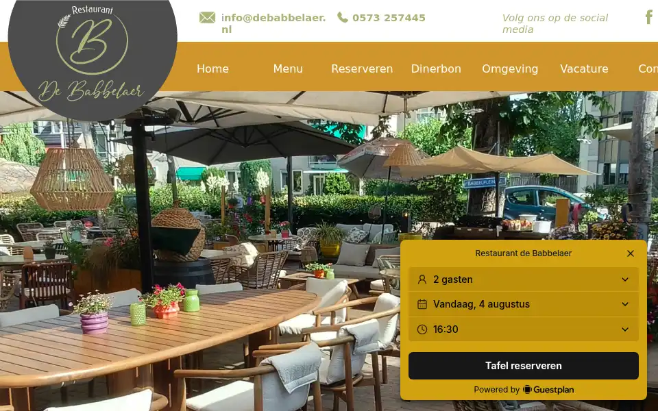 Screenshot of debabbelaer.nl