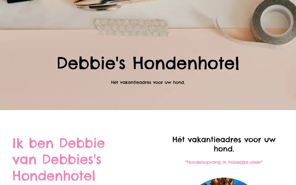 Screenshot of debbies-hondenhotel.nl