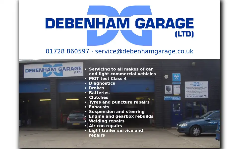 Screenshot of debenhamgarage.co.uk