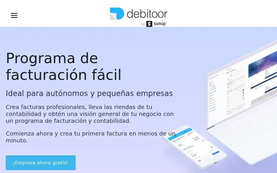 Screenshot of debitoor.es