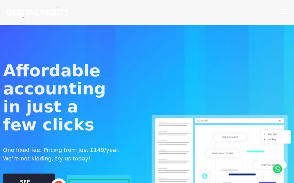 Screenshot of debitscredits.co.uk