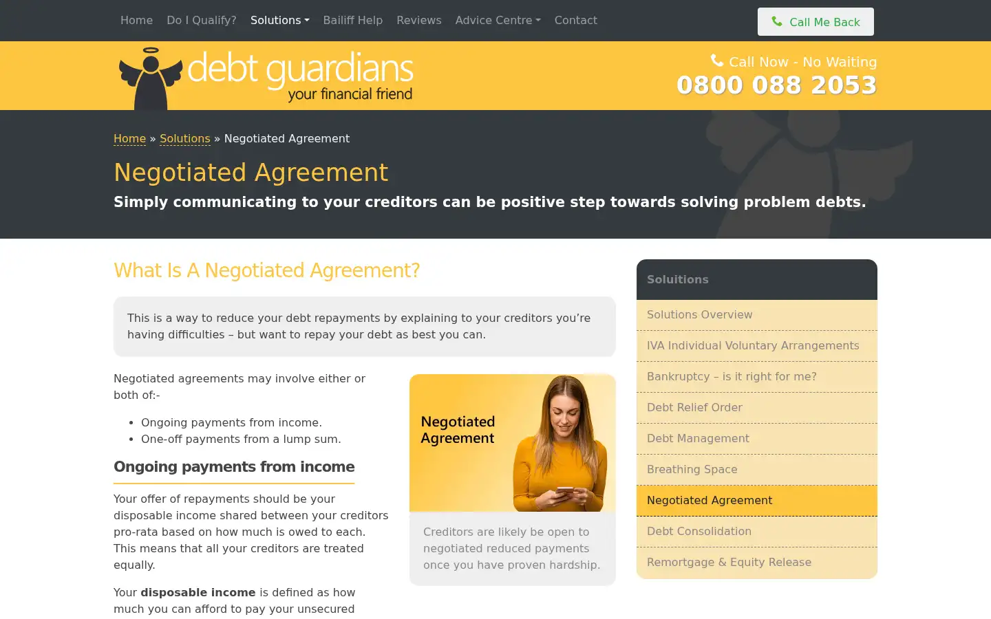 Screenshot of debtguardians.co.uk