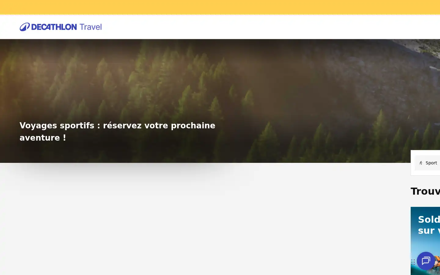 Screenshot of decathlontravel.com