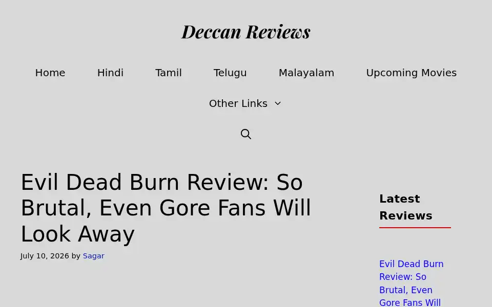 Screenshot of deccanreviews.com