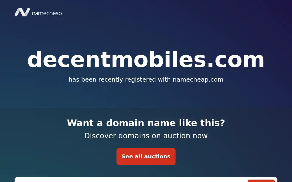 Screenshot of decentmobiles.com