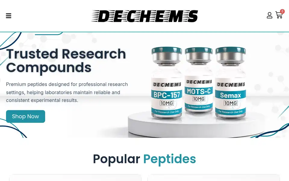 Screenshot of dechems.com