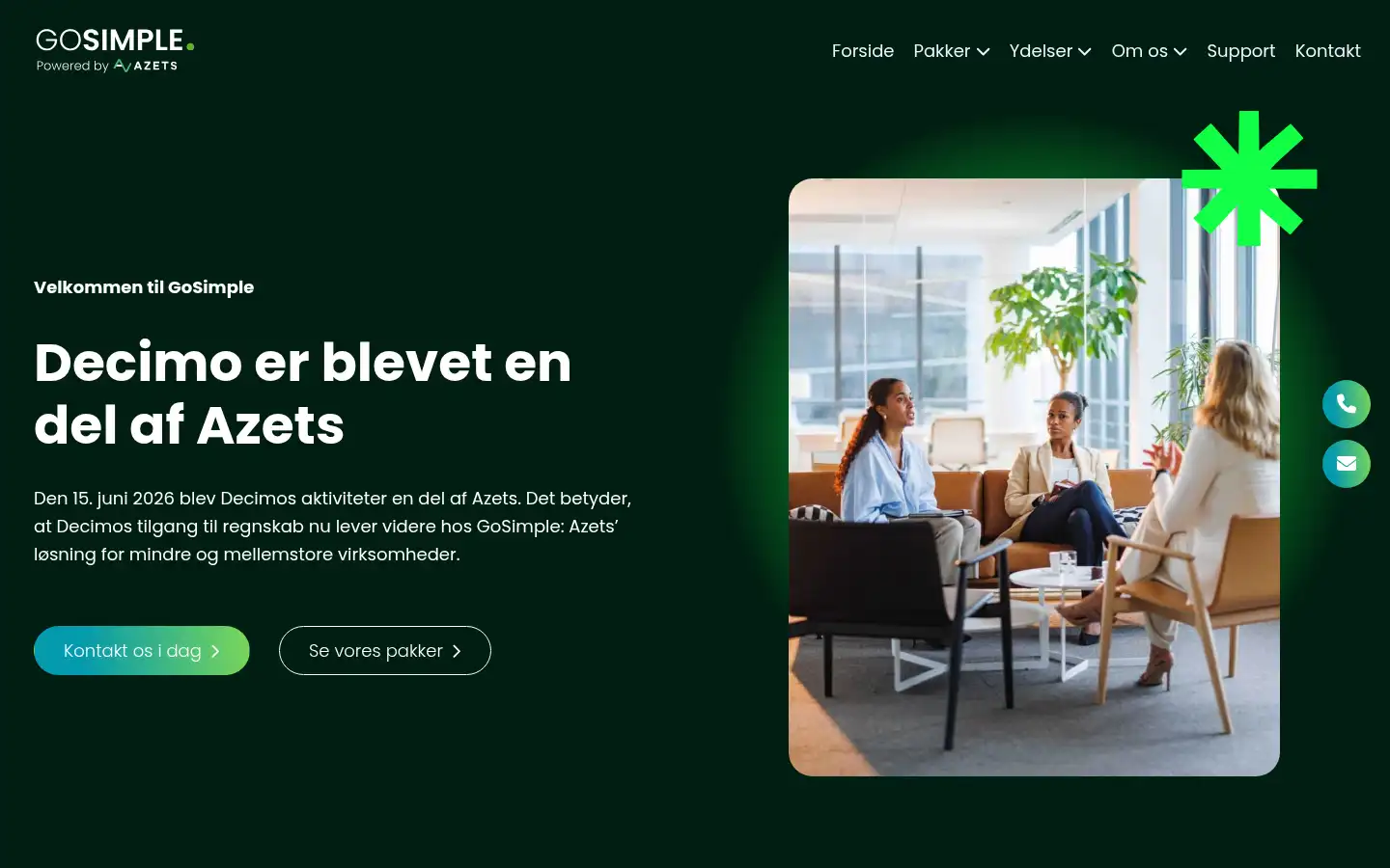 Screenshot of decimo.dk
