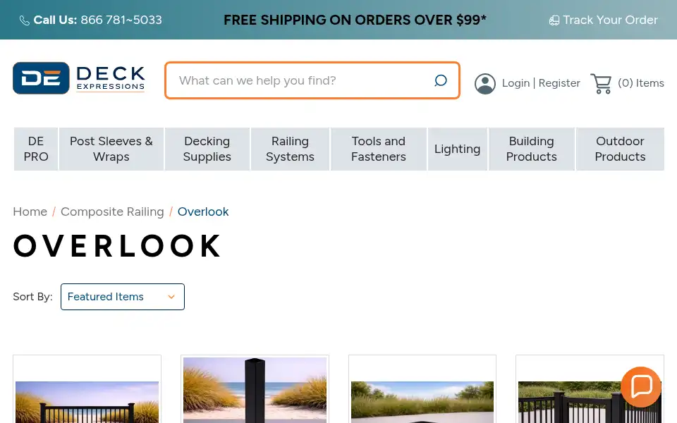 Screenshot of deckexpressions.com