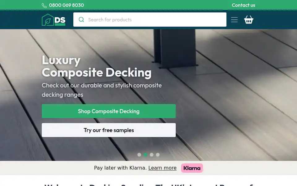 Screenshot of deckingsupplies.co.uk