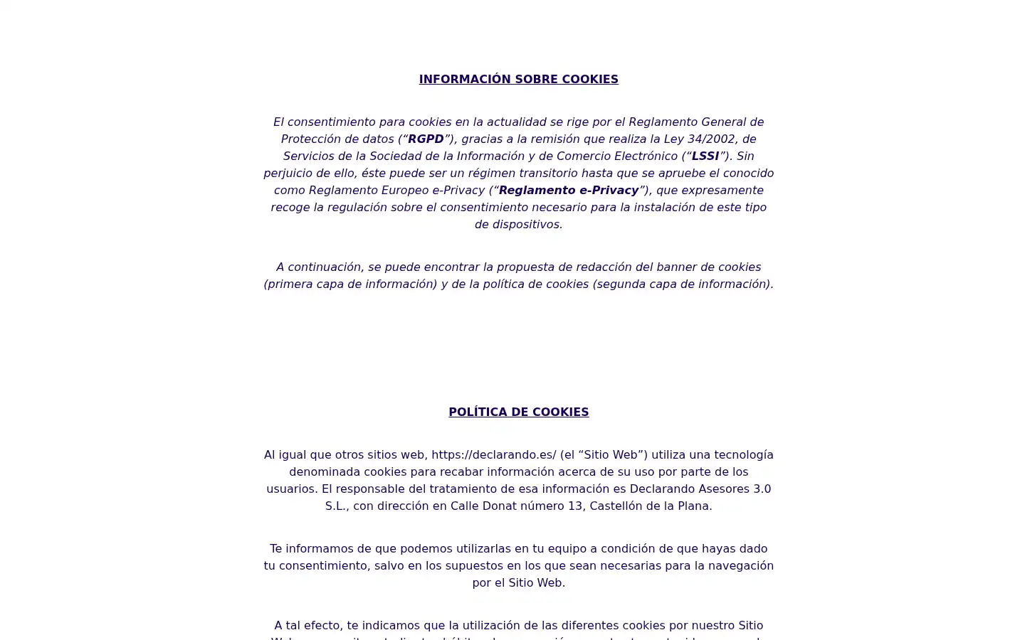 Screenshot of declarando.es