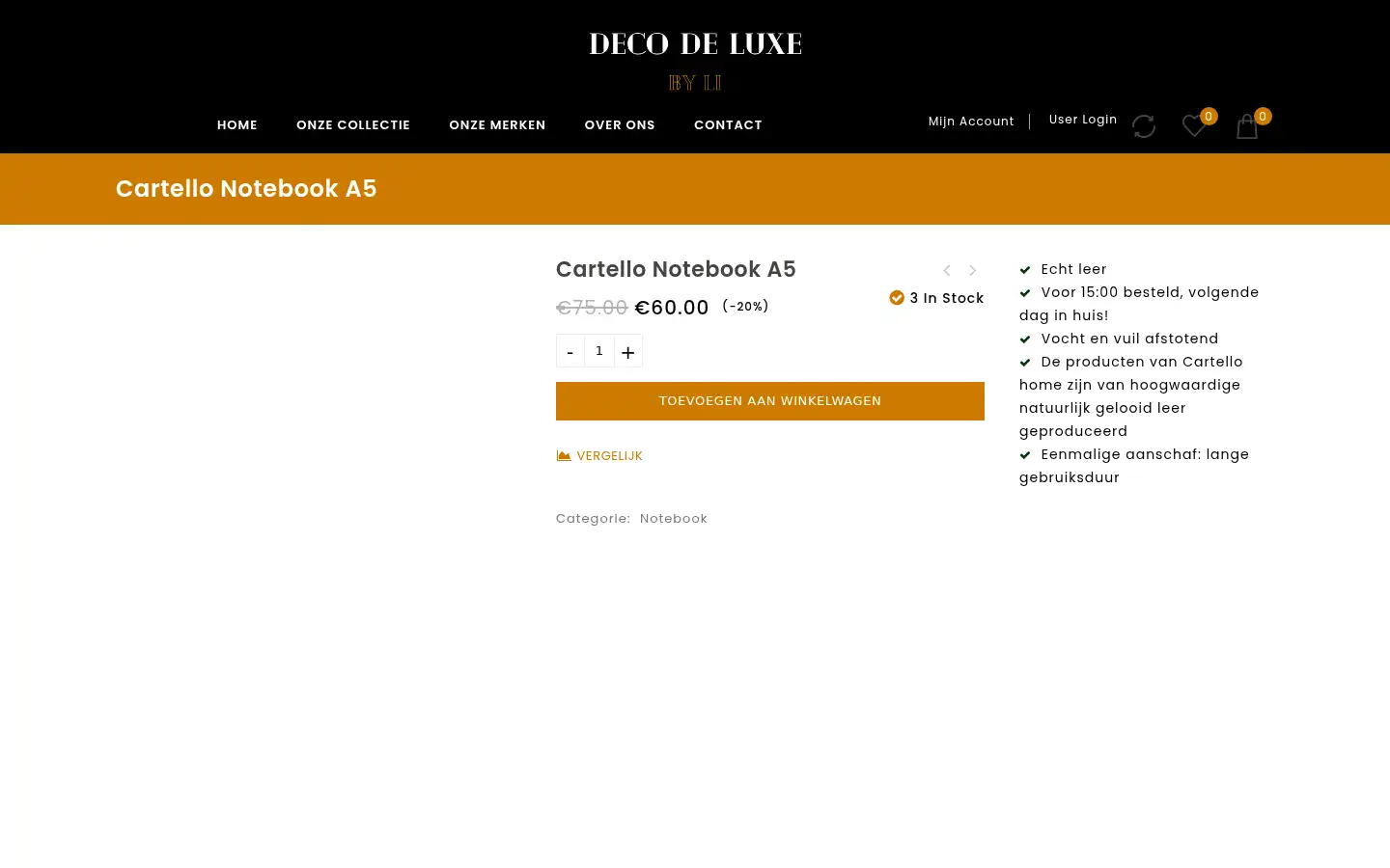 Screenshot of deco-deluxe.nl
