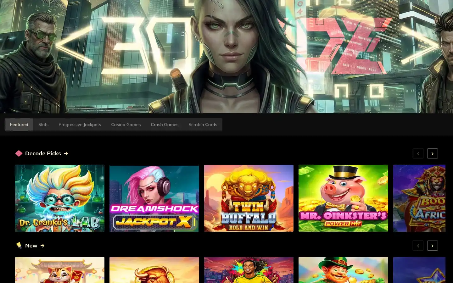 Screenshot of decode.casino