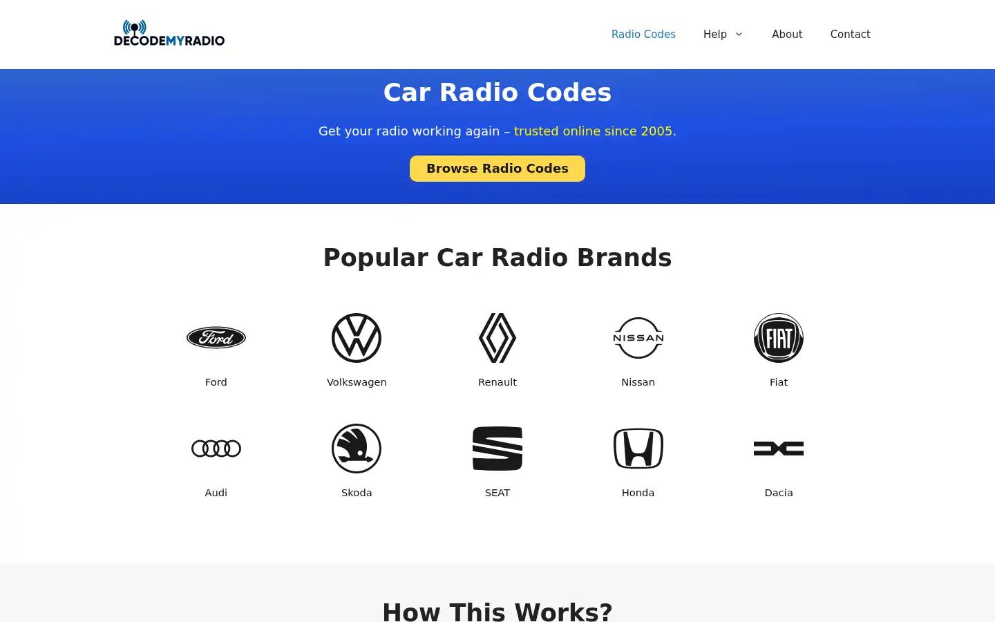 Screenshot of decodemyradio.co.uk