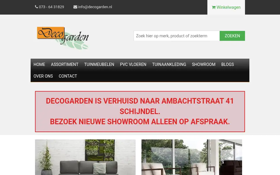 Screenshot of decogarden.nl