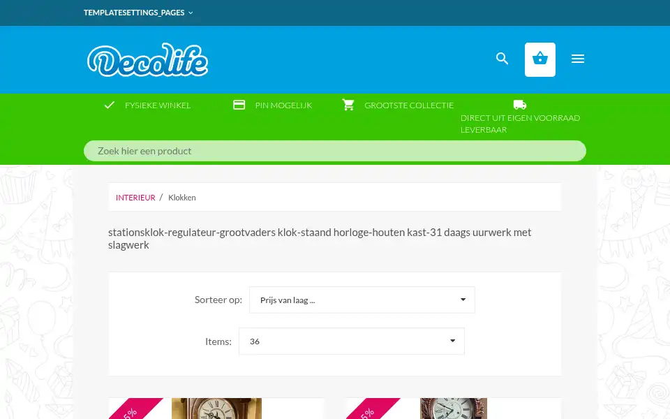 Screenshot of decolife.nl