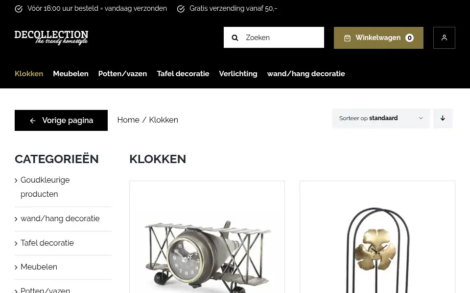 Screenshot of decollection.nl