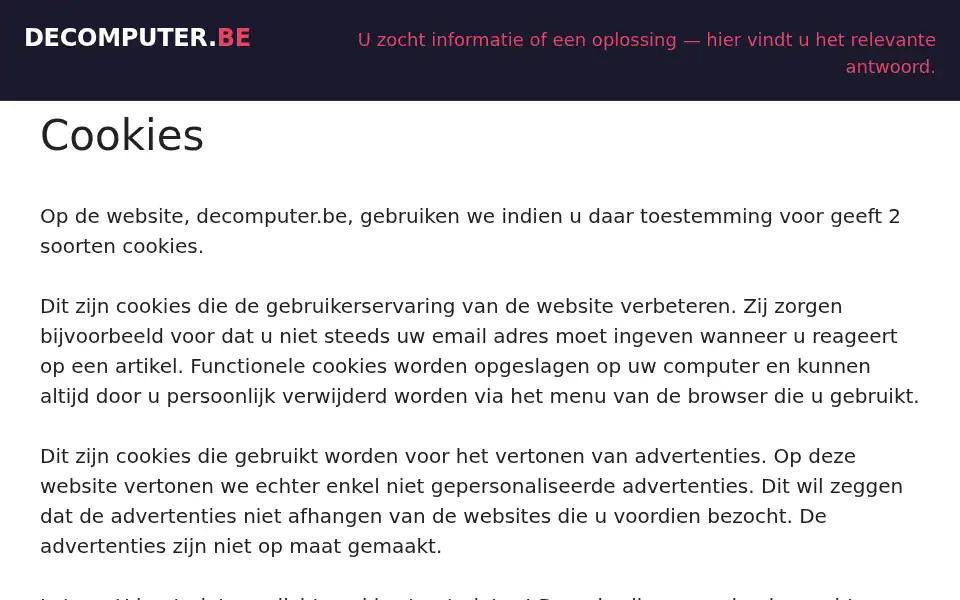 Screenshot of decomputer.be