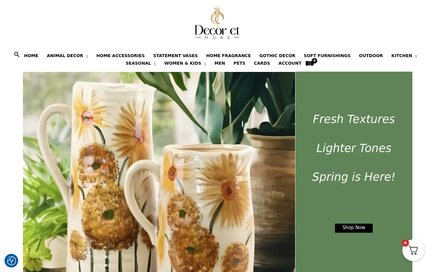 Screenshot of decoretmore.com