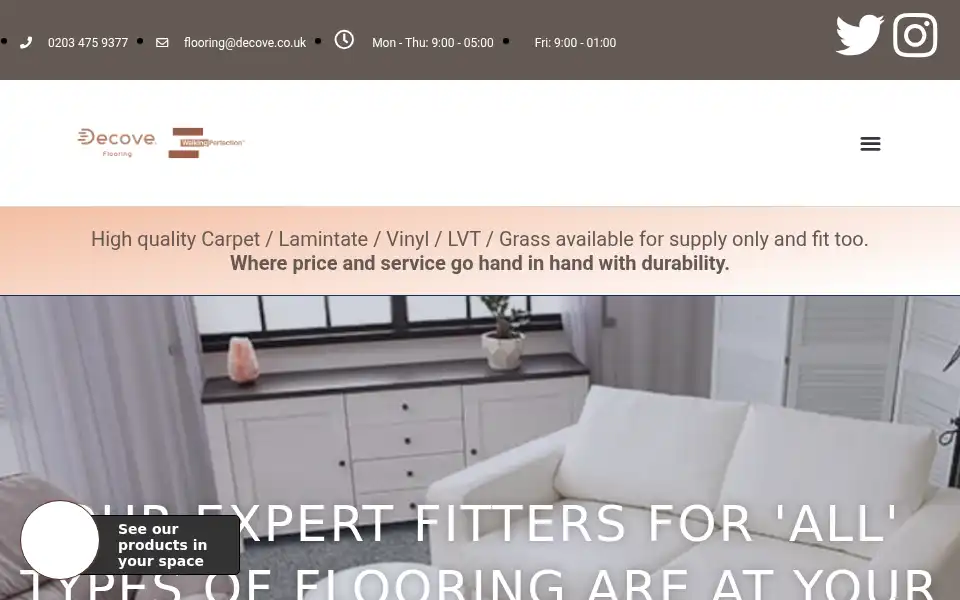 Screenshot of decove.co.uk