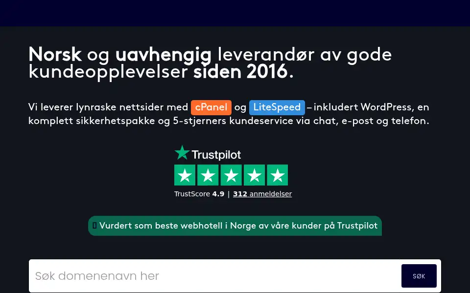 Screenshot of dedia.no