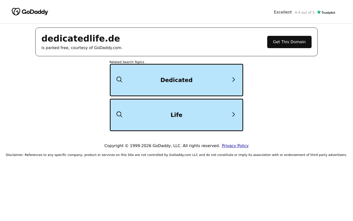 Screenshot of dedicatedlife.de