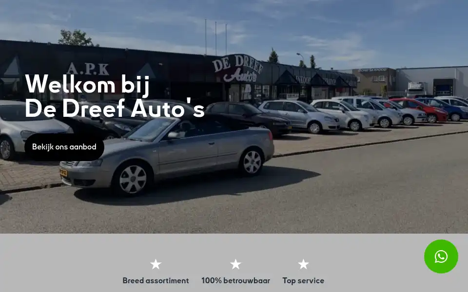 Screenshot of dedreefautos.nl